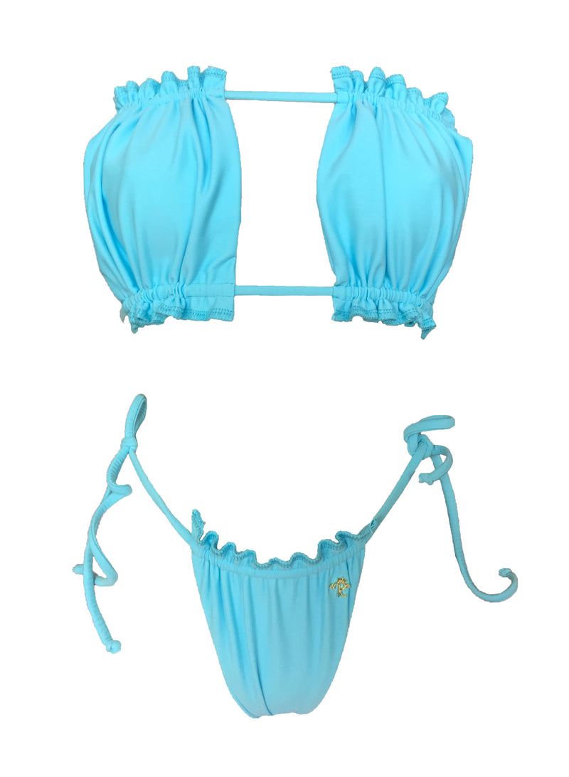 Candy Bandeau Top & Thong Bottom - Baby Blue