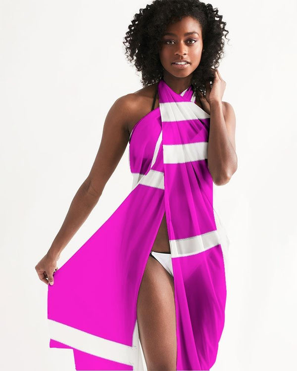 Uniquely You Sheer Colorblock Pink Swimsuit Cover Up