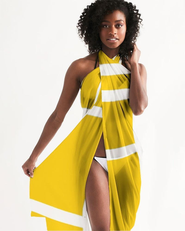 Uniquely You Sheer Colorblock Yellow Swimsuit Cover Up