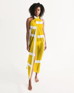 Uniquely You Sheer Colorblock Yellow Swimsuit Cover Up