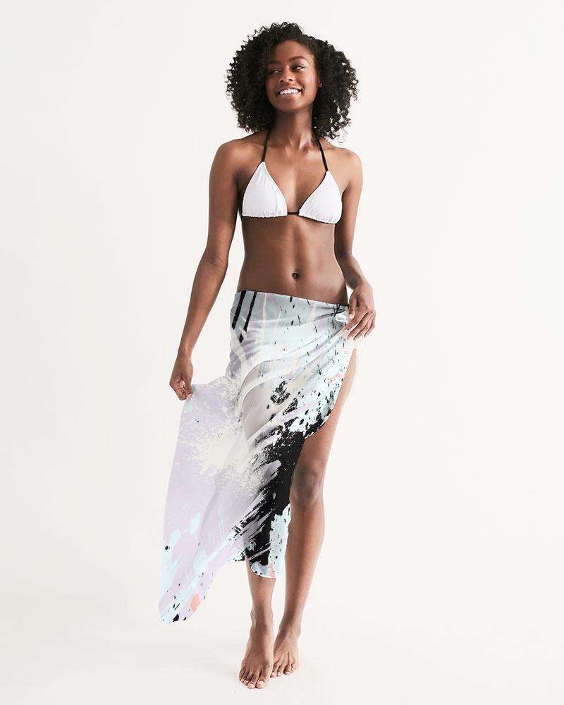 Uniquely You Sheer Swimsuit Cover Up Abstract Print Pastels