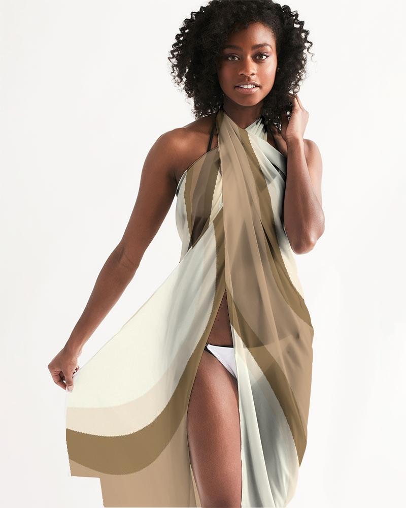 Uniquely You Sheer Swirl Brown Swimsuit Cover Up